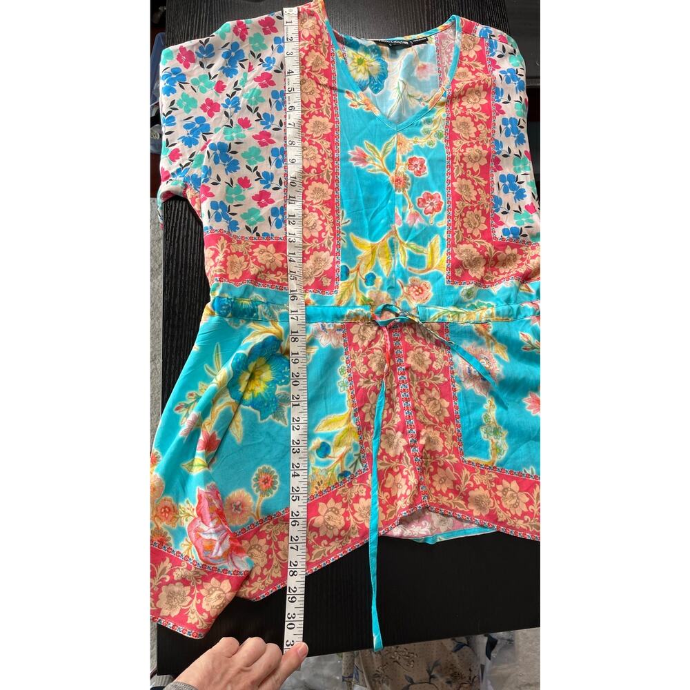 Tolani Collection Vibrant Boho Patchwork Hanky He… - image 6